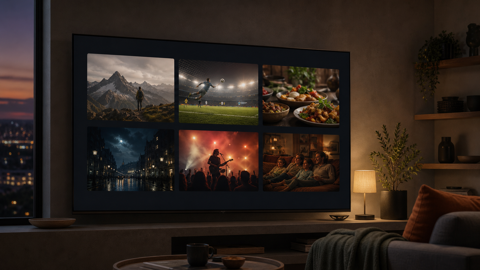GZTV browsing experience on a television